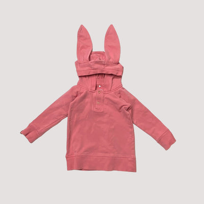 bunny ear sweatshirt, pink | 62/68cm