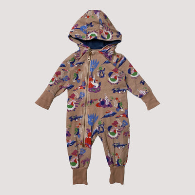 sweat jumpsuit, animals | 62/68cm