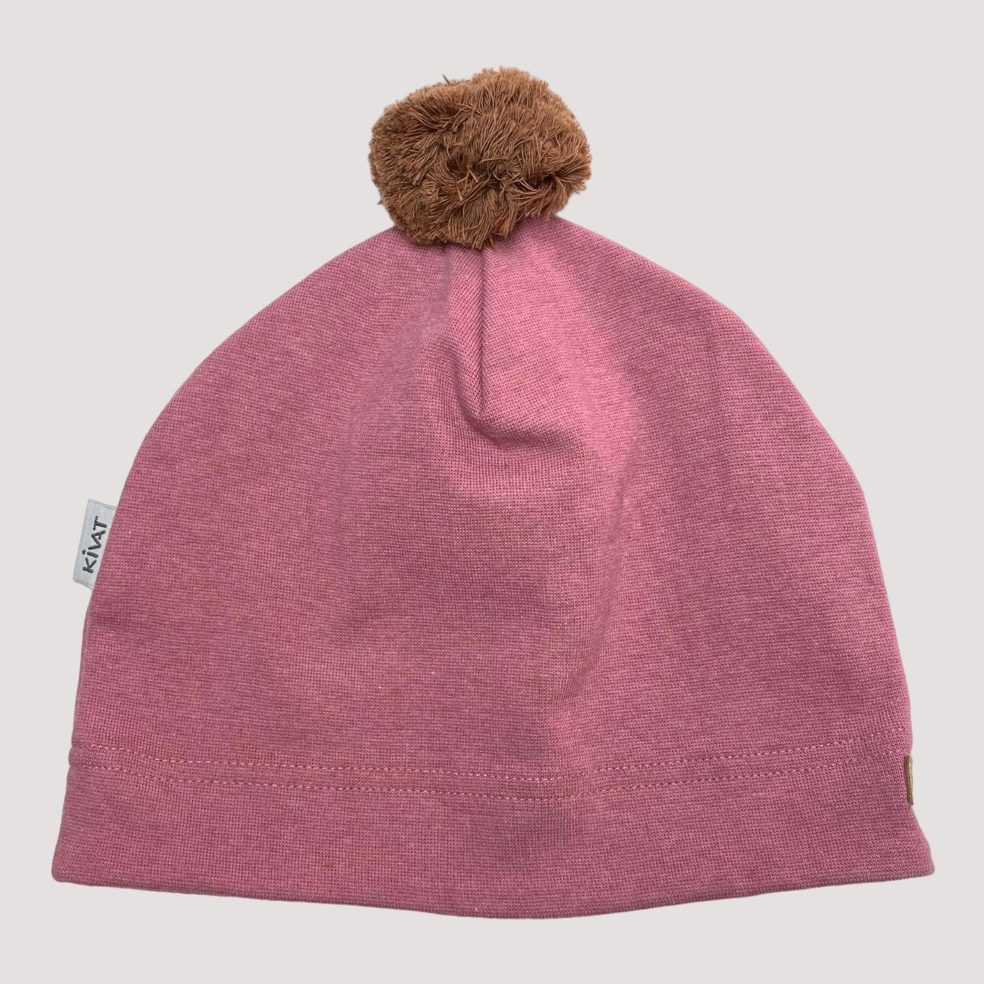 cotton beanie with pom, lavender | 5-8Y
