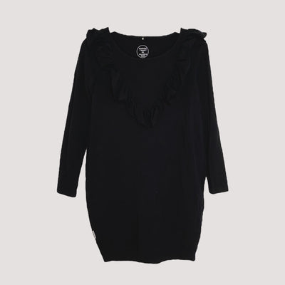 Metsola frill dress, black | women XS