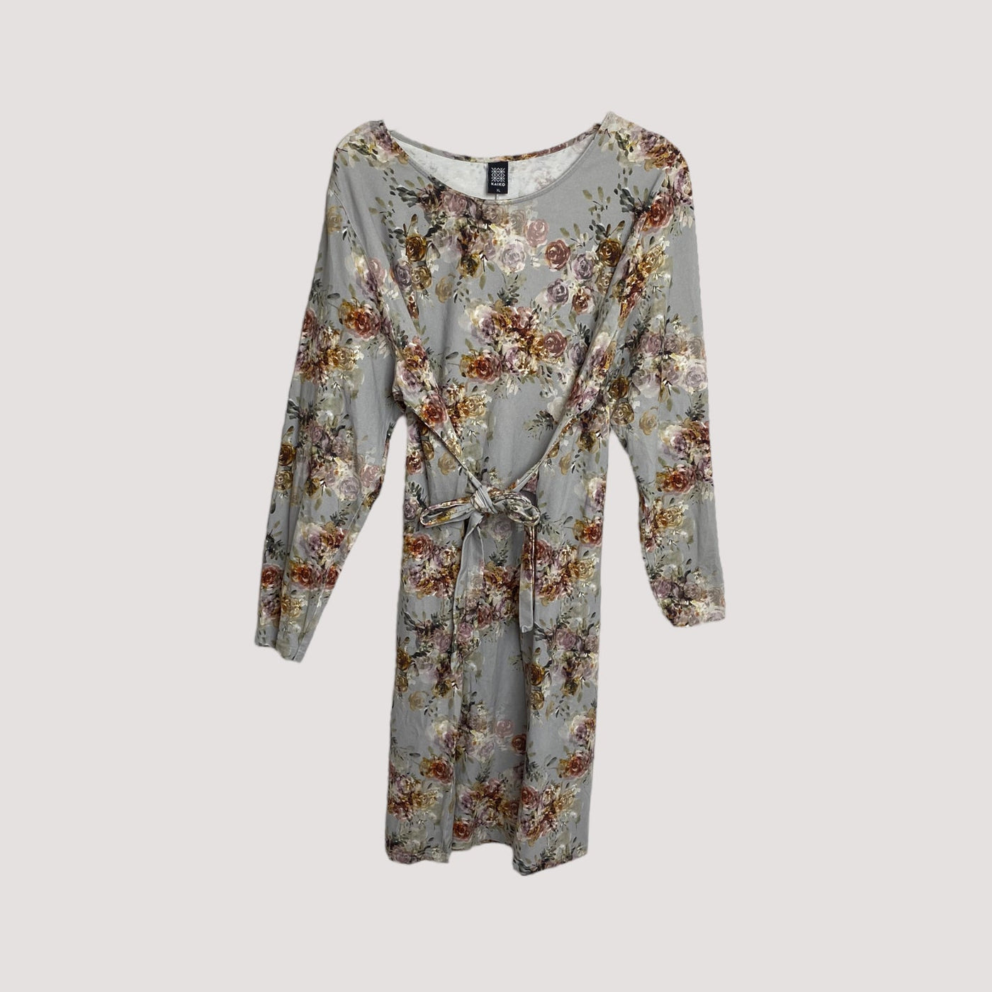 belted dress, vintage flora | woman XL
