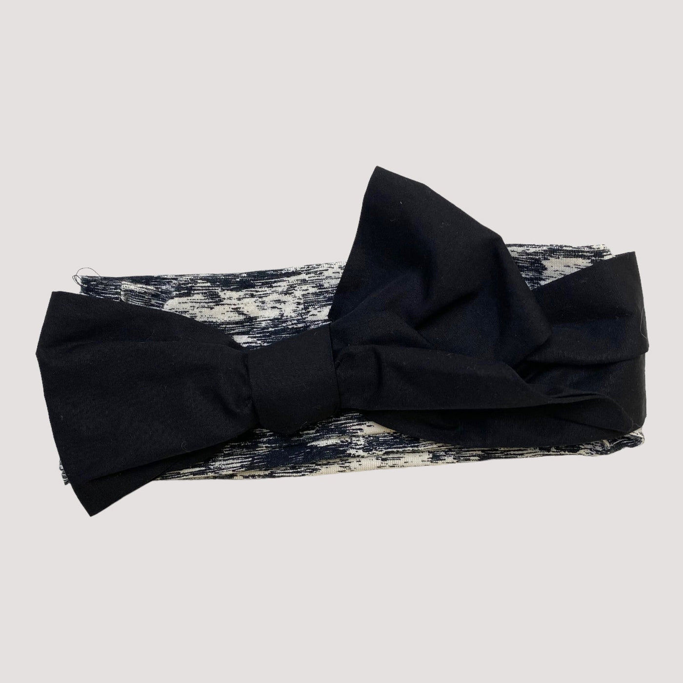 Papu bow headband, black/white | 42/46cm