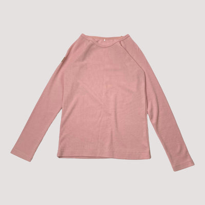 merino rib shirt, light pink | 140cm