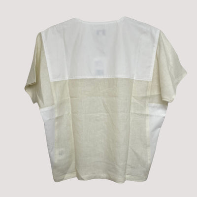 linen shirt, ivory/white | women S