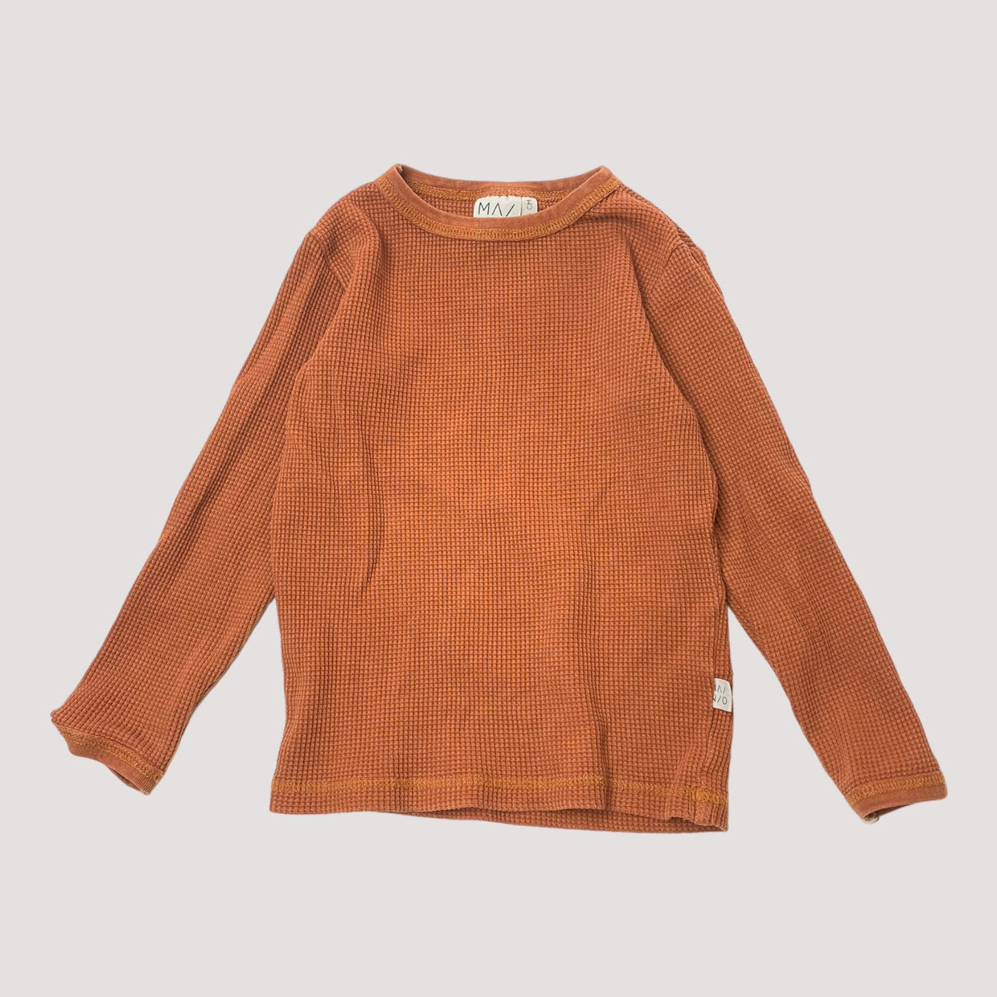 waffle shirt, brown | 98/104cm