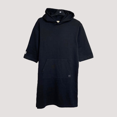sweat hoodie dress, black | woman XS