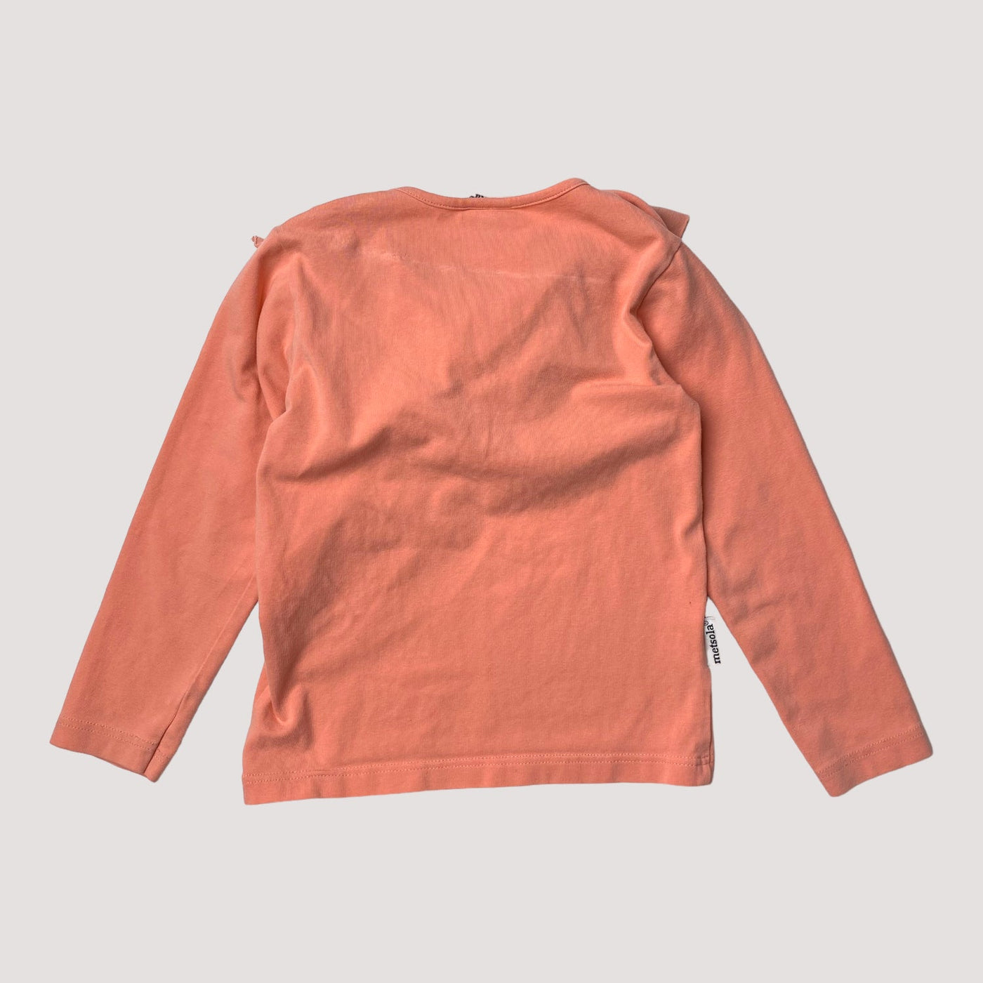 Metsola frill shirt, coral pink | 104cm