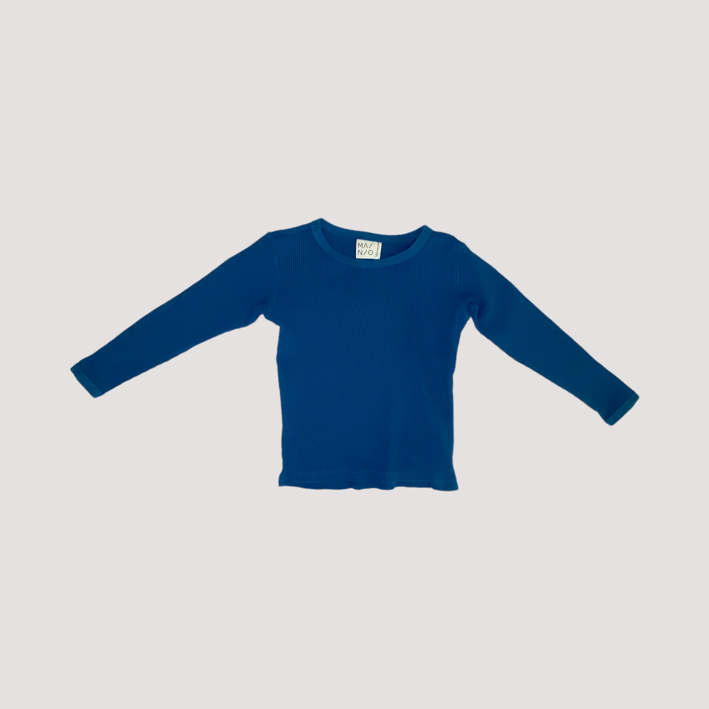 waffle shirt, petrol blue | 110/116cm