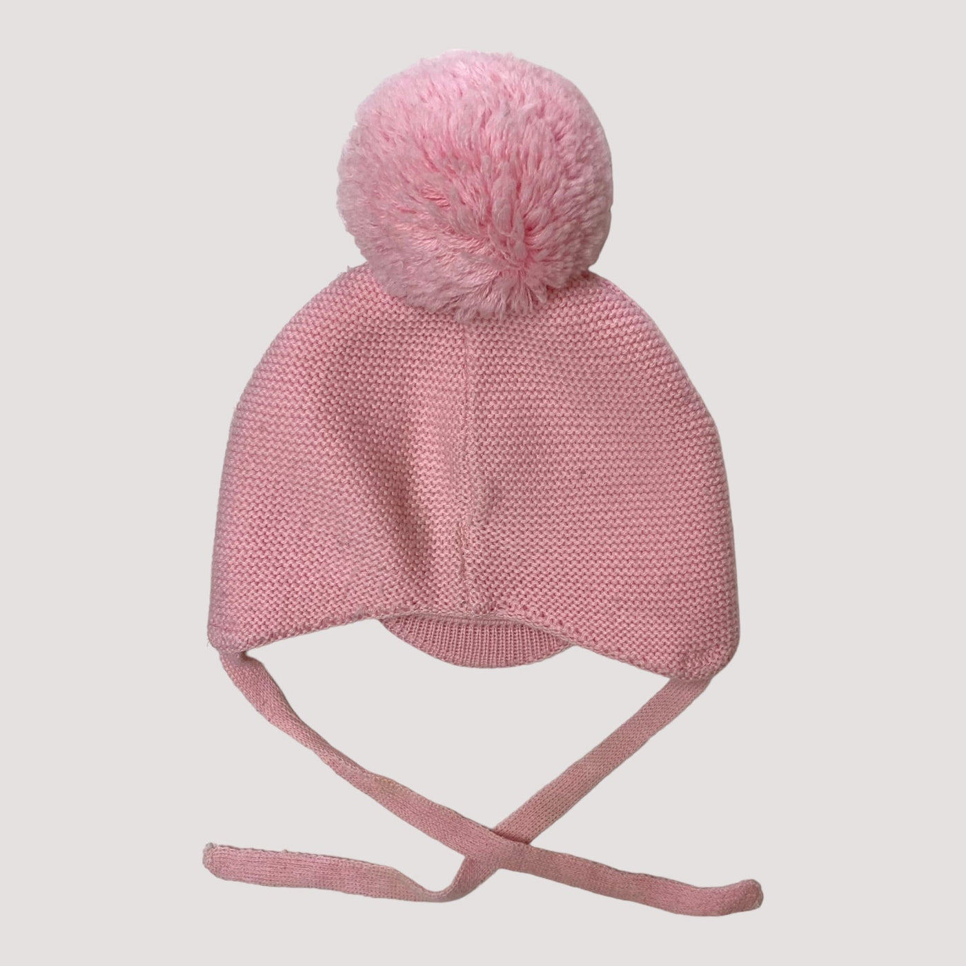 merino wool beanie, pink | 0-6 months