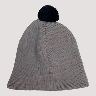 beanie with a cap, stone grey | woman S/M