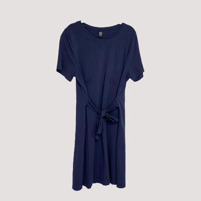 t-shirt belted dress, midnight blue | woman XL