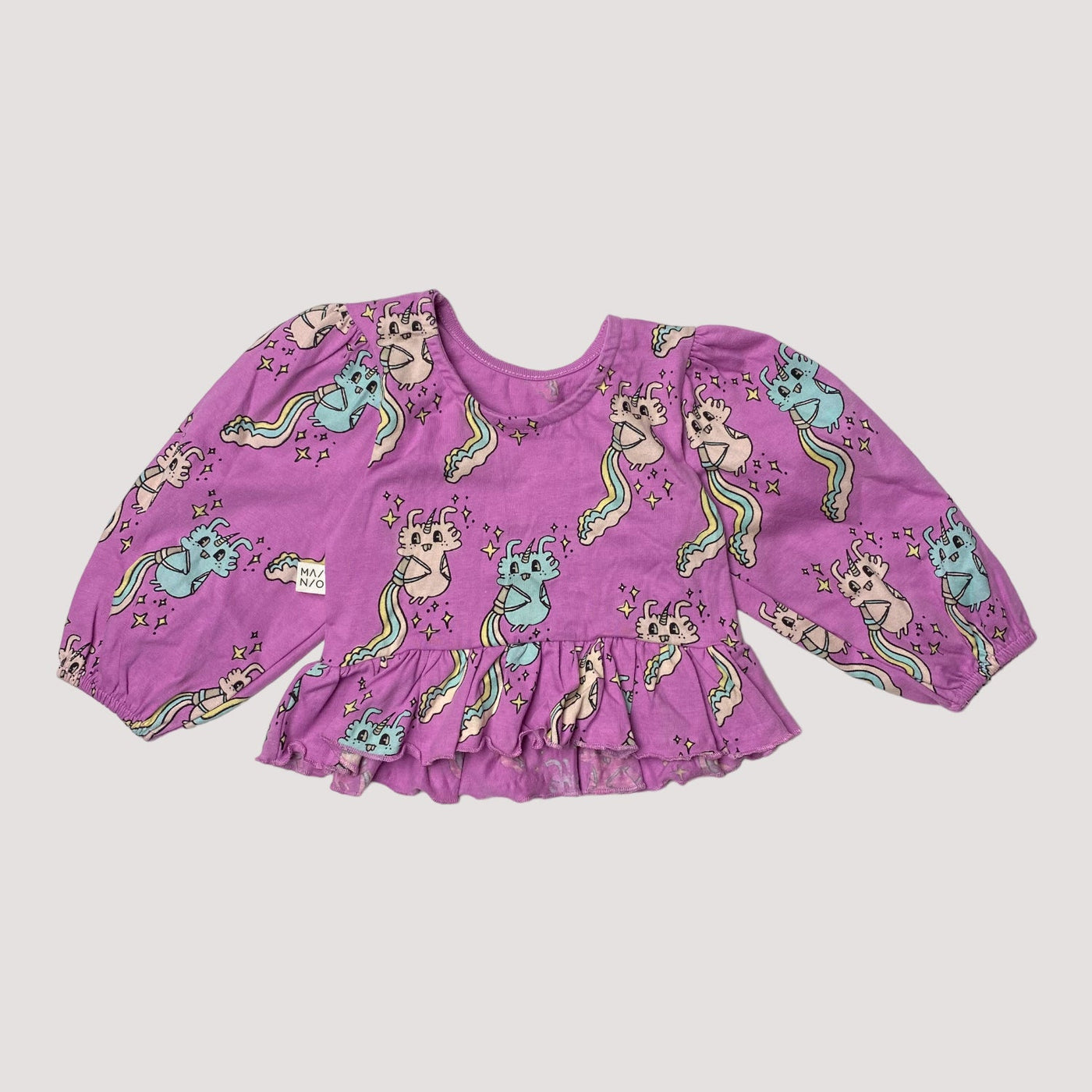 frill shirt, unicorns | 86/92cm