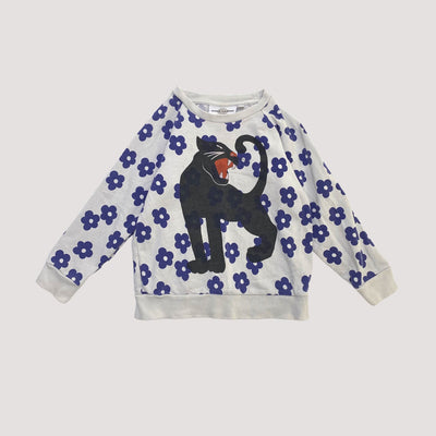 sweatshirt, panther and flowers | 92/98cm