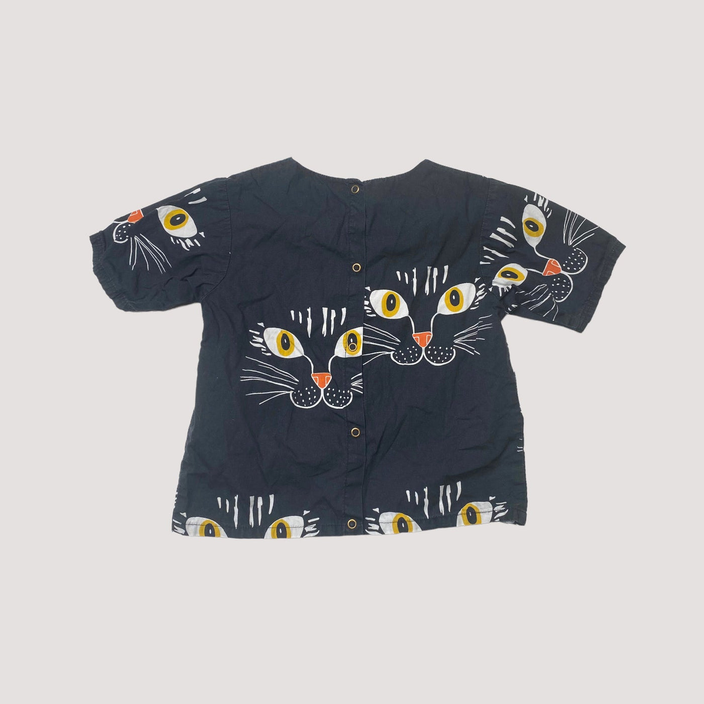 woven shirt, cat face | 92/98cm