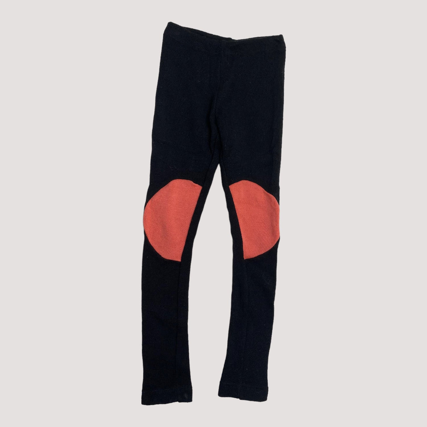 knitted patch leggings, black | 110/116cm