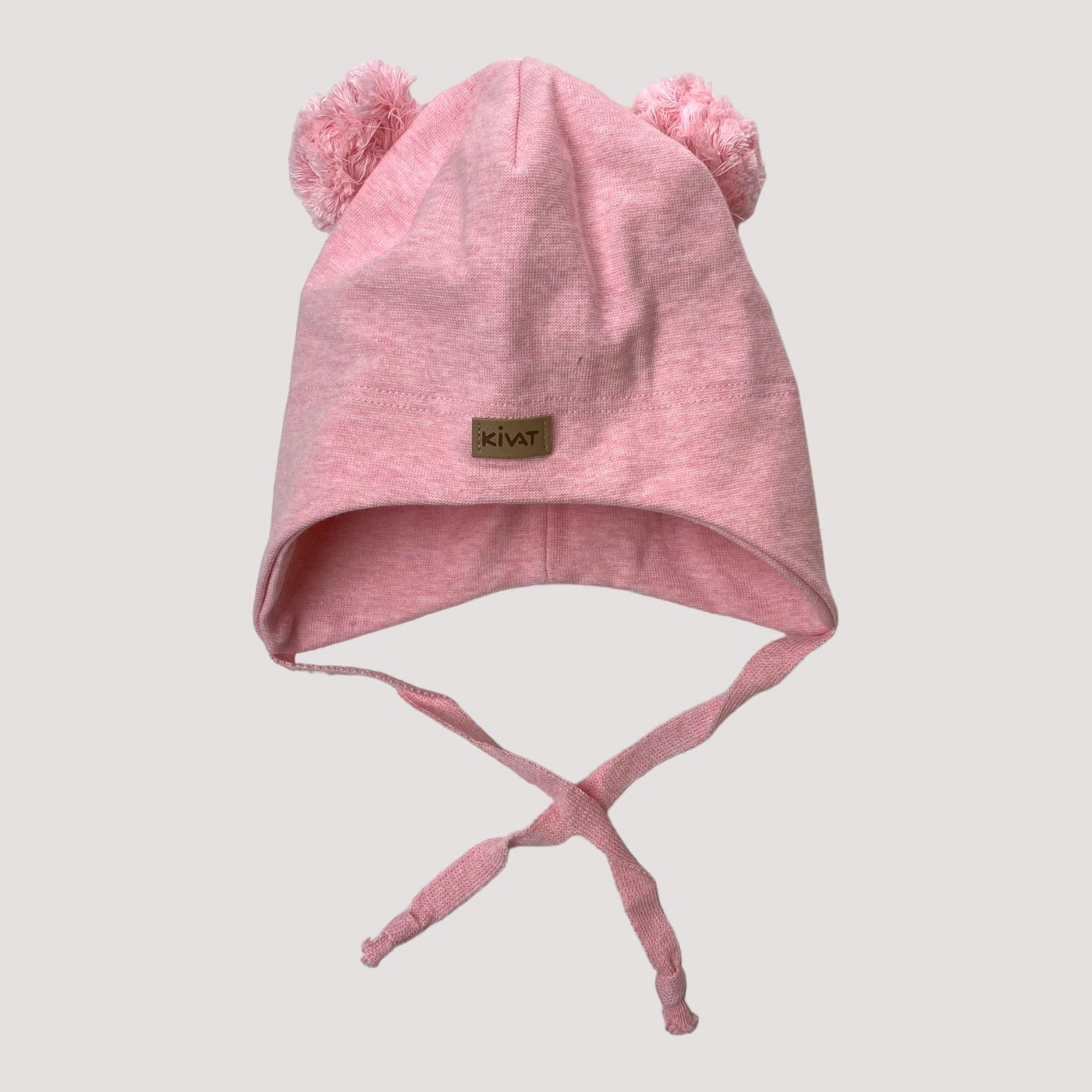 beanie with two poms, light pink | 5-8Y